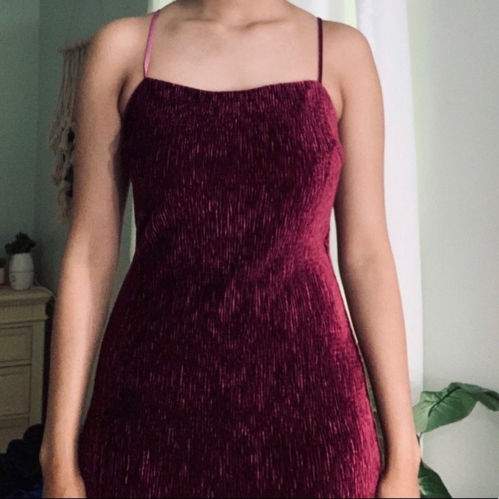 Lettuce trim bodycon dress